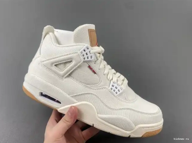 Cheap Kickmax Jordan Levi's Air x 4 'White' AO2571-100 0621